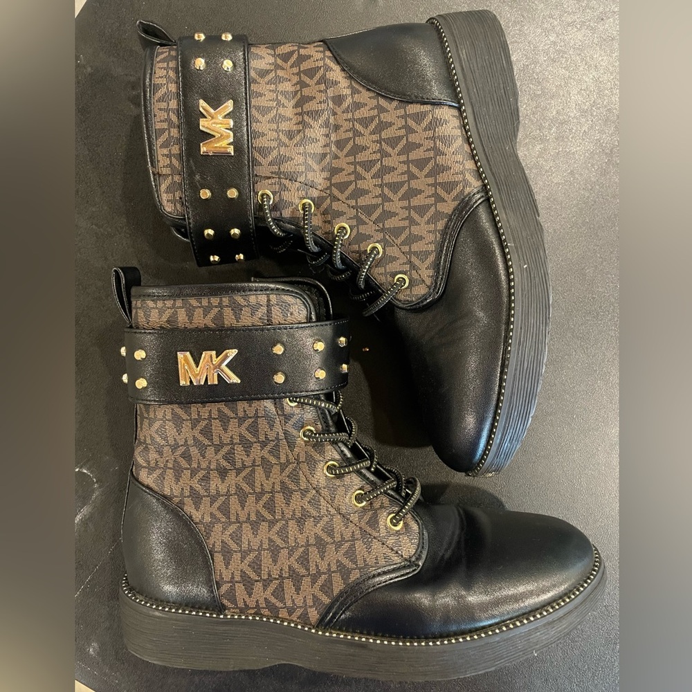 Michael Kors Haskell Studs Boot - Little Kid / Big Kid - Brown / Black 4